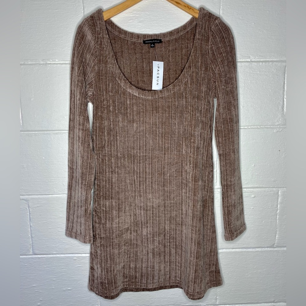 NWT Kendal & Kylie long sleeve chenille mini dress